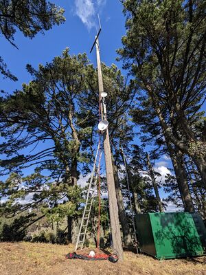 ORCA Antenna pole and repeater container